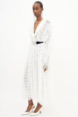 Alessandra Rich Documented Ruffle Tulle Dress