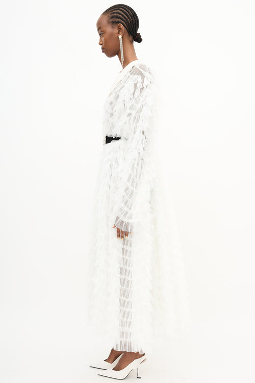 Alessandra Rich Documented Ruffle Tulle Dress