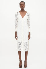 Alessandra Rich FW 2020 Lace Button Front Dress