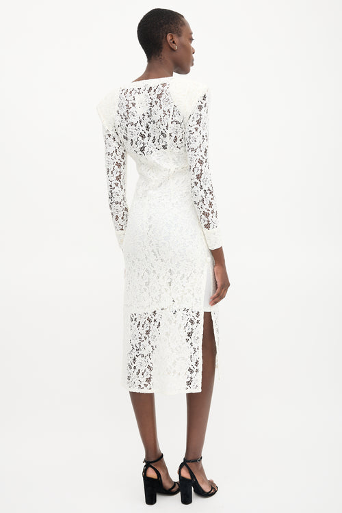 Alessandra Rich FW 2020 Lace Button Front Dress