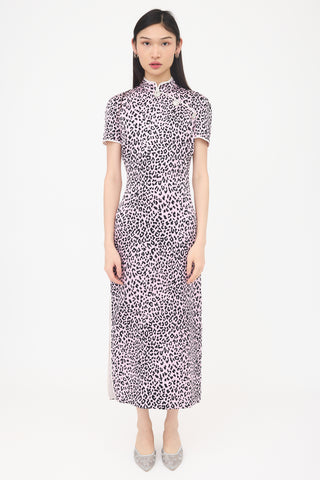 Alessandra Rich Silk Printed Dress
