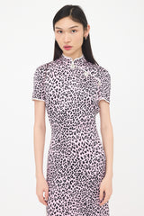 Alessandra Rich Silk Printed Dress