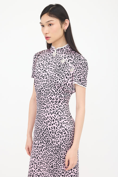 Alessandra Rich Silk Printed Dress