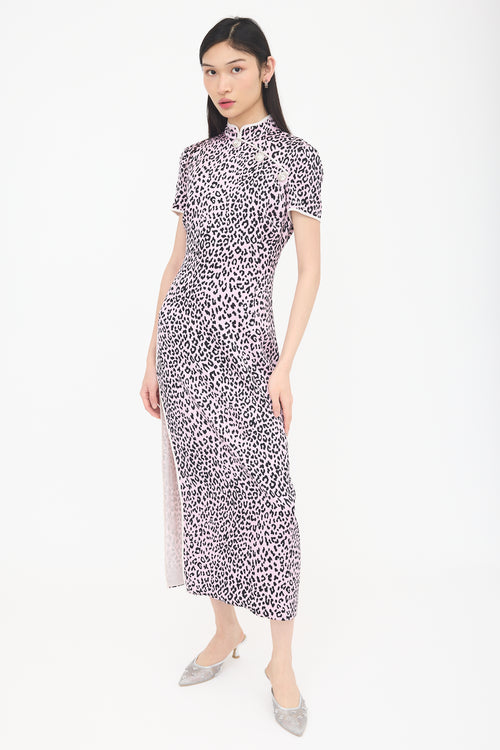 Alessandra Rich Silk Printed Dress