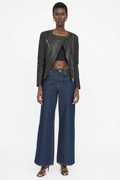 McQueen Textured Leather Jacket