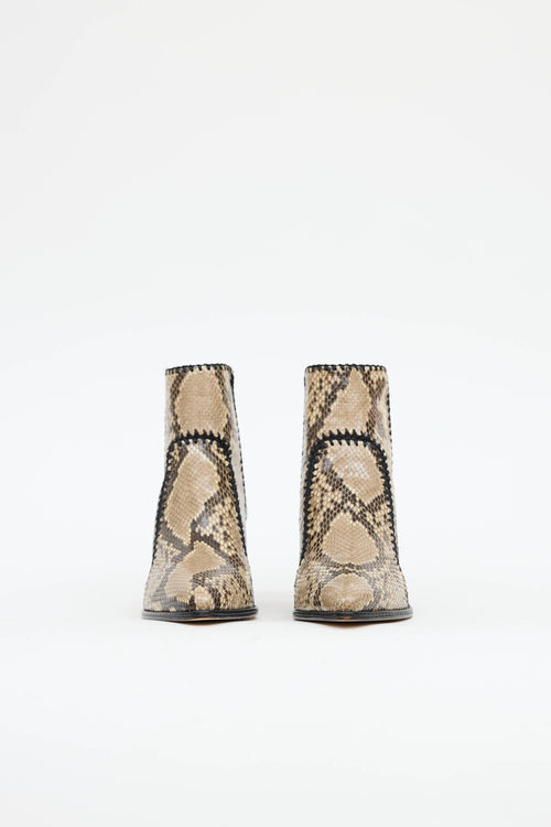 Alexandre Birman Exotic Leather Ankle Boot