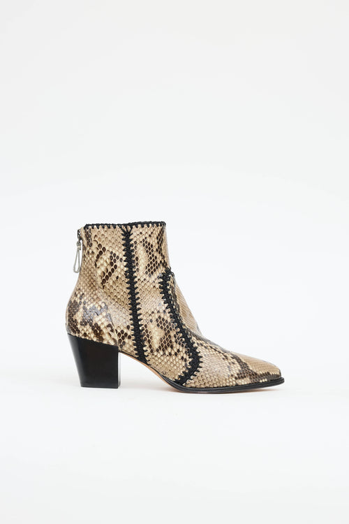 Alexandre Birman Exotic Leather Ankle Boot