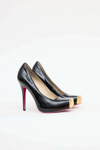 McQueen Patent Square Pump