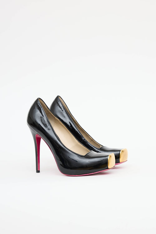 McQueen Patent Square Pump