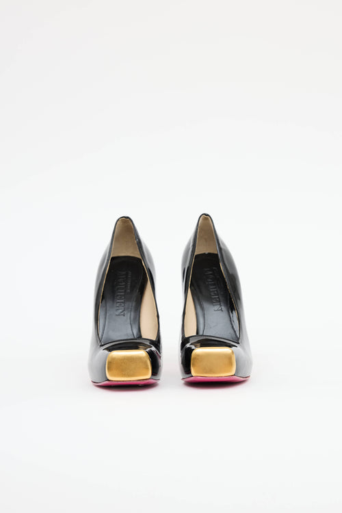 McQueen Patent Square Pump