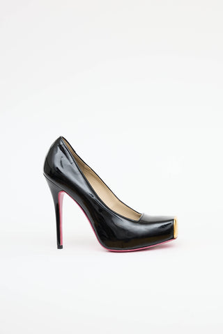 McQueen Patent Square Pump