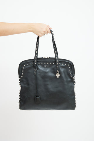 The Row // Black Carryall Leather Bag – VSP Consignment