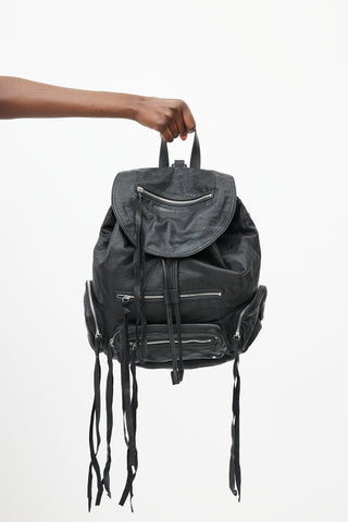 Alexander McQueen Black Loveless Leather Backpack