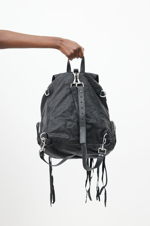 Alexander McQueen Black Loveless Leather Backpack