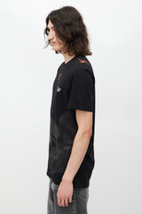 Alexander McQueen Black & Multicolour Embroidered Skeleton T-Shirt