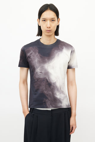Alexander McQueen Black & Multicolour Smoke T-Shirt