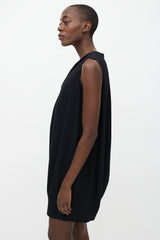 Alexander McQueen Black & Pink V-Neck Dress