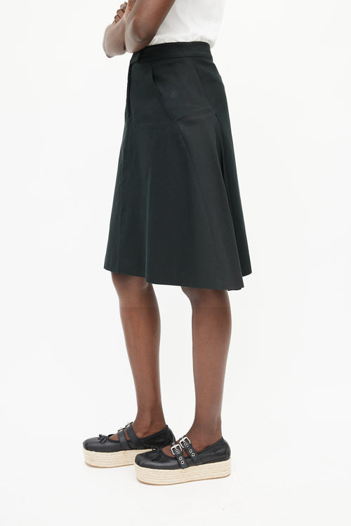 Alexander McQueen Black Pleated Skirt
