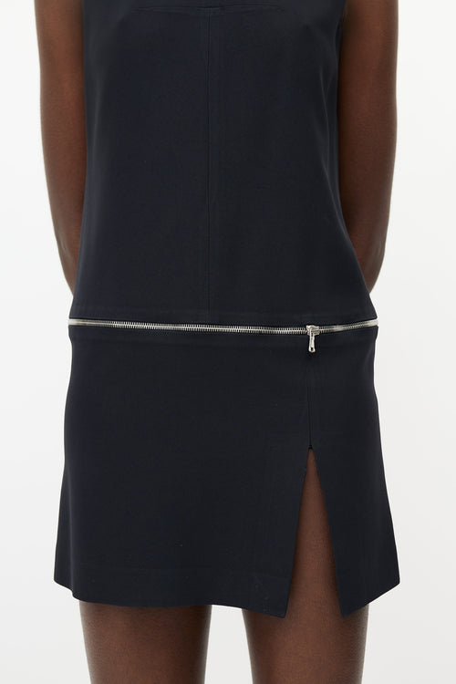 Alexander McQueen Black Sleeveless Zip Dress