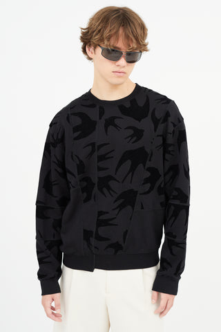Alexander McQueen McQ Black Asymmetrical Patch Sweatshirt