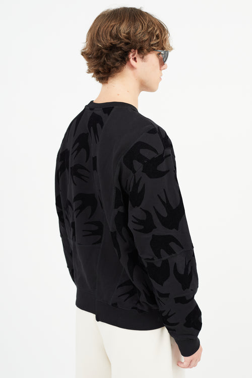 Alexander McQueen McQ Black Asymmetrical Patch Sweatshirt