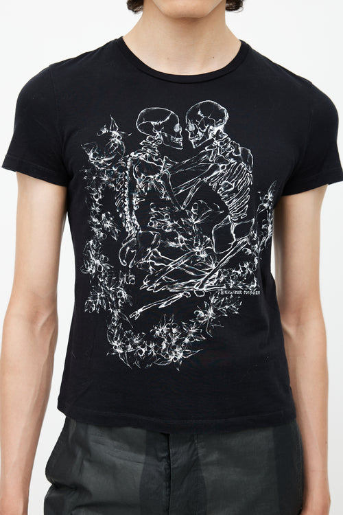 Alexander McQueen Black & White Skeleton T-Shirt