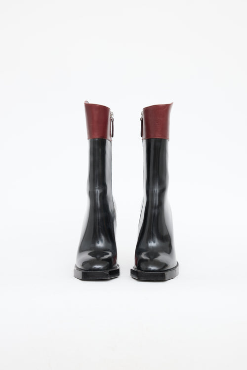Alexander McQueen Square Toe Ankle Boot