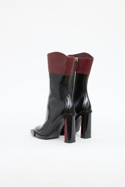Alexander McQueen Square Toe Ankle Boot