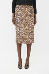 Alexander McQueen Brown & Black Pattern Skirt