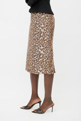 Alexander McQueen Brown & Black Pattern Skirt