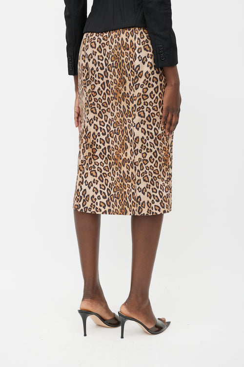 Alexander McQueen Brown & Black Pattern Skirt