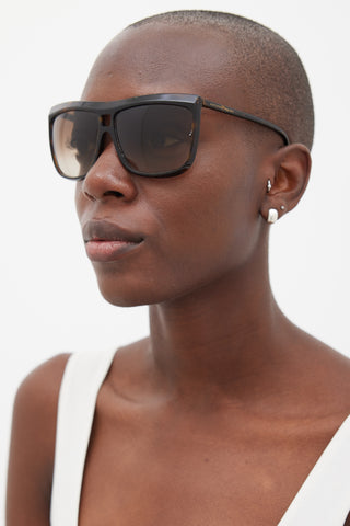 Brown Rectangular AMQ133/S Sunglasses
