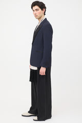 Alexander McQueen Embroidered Floral Lapel Blazer