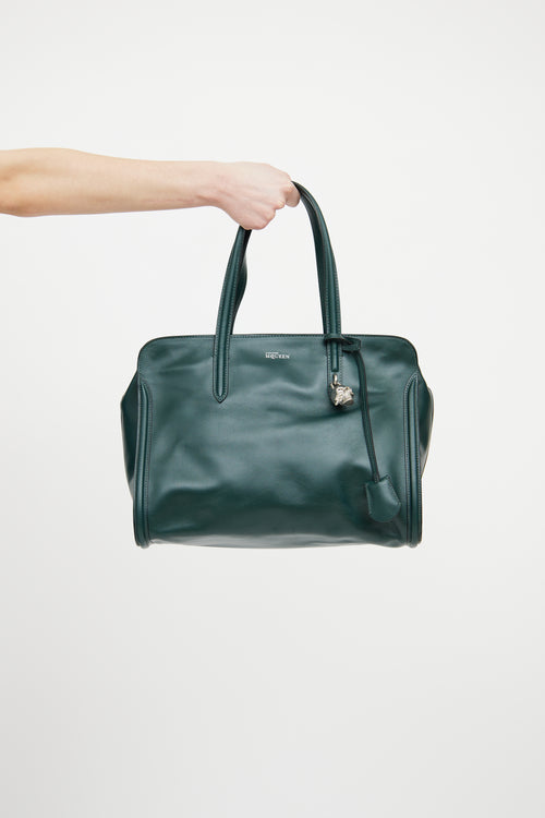 Alexander McQueen Green Padlock Tote Bag
