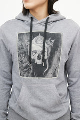 Alexander McQueen Grey & Multicolour Skull Hoodie