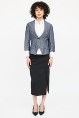 Alexander McQueen Single Breasted Pinstripe Blazer
