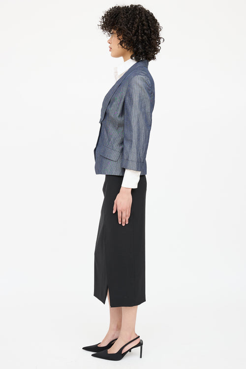 Alexander McQueen Single Breasted Pinstripe Blazer