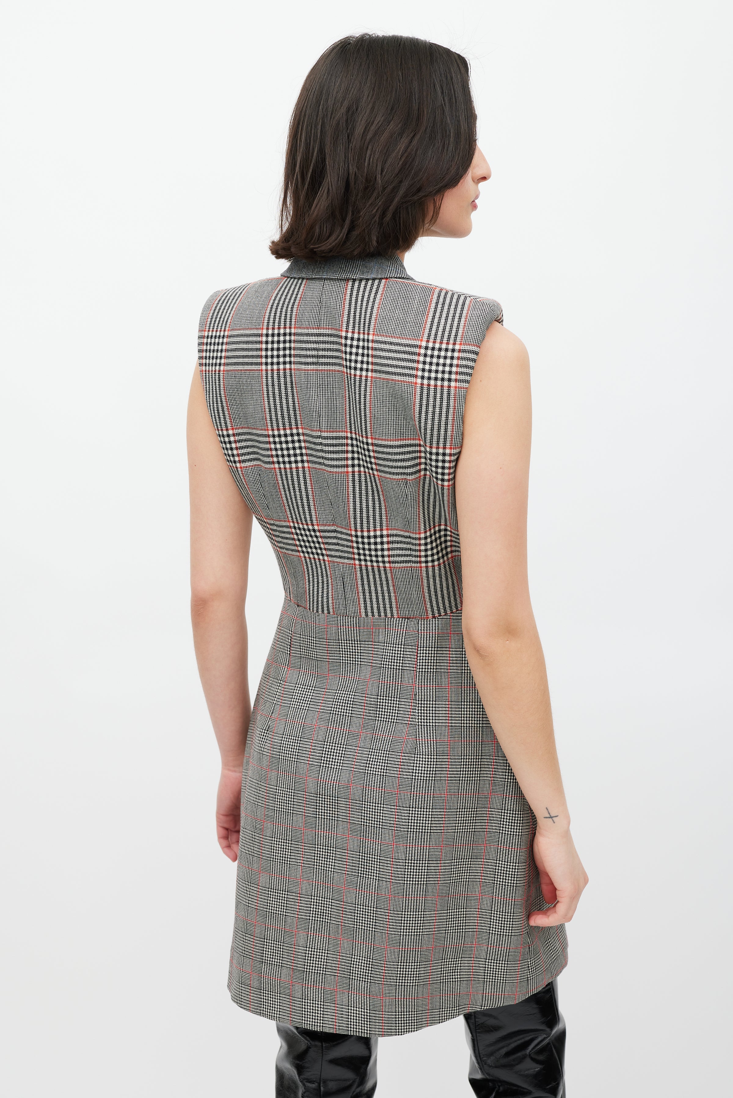 grey checked blazer dress ZARA Plaid Check Long Sleeve Blazer Dress Size Medium Multi 2117/348 NWT SS21