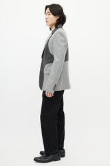Alexander McQueen Grey Wool Panelled Blazer