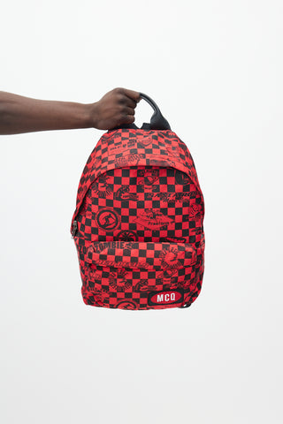 Alexander McQueen Black & Red Checkered Racer Backpack