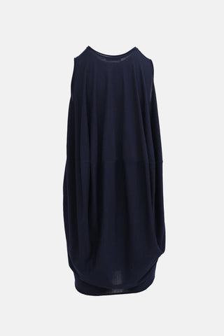 McQueen Wool Sleeveless Midi Dress