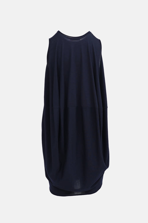 McQueen Wool Sleeveless Midi Dress