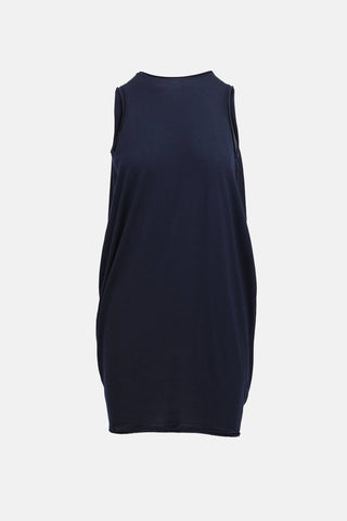 McQueen Wool Sleeveless Midi Dress