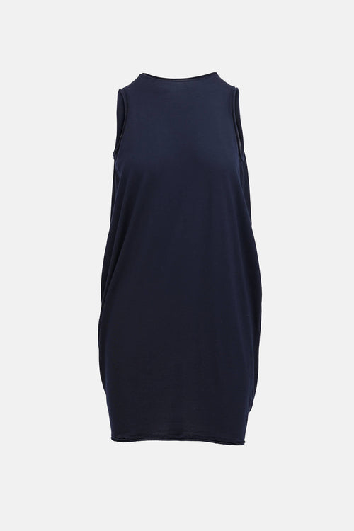 McQueen Wool Sleeveless Midi Dress