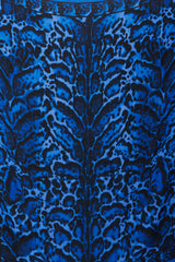 Alexander McQueen Blue & Black Silk Skull Scarf