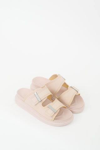 Alexander McQueen Pink & Beige Rubber Slide