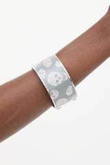 Alexander McQueen Silver & Grey Skull Bracelet