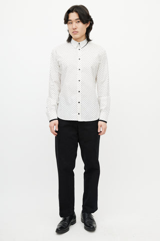 Alexander McQueen White & Black Skull Shirt