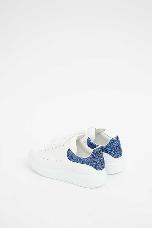 Alexander McQueen White & Blue Larry Sneaker