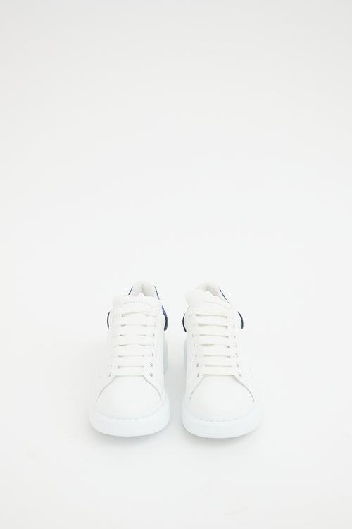 Alexander McQueen White & Blue Larry Sneaker